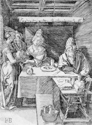 Salome overrækker Døberens hoved til Herodias, graveret af Jacob Binck (stik)