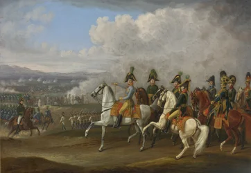 General von Bellegarde og hans officerer under et slag