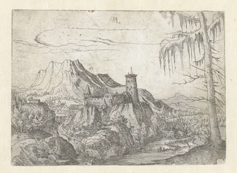 Albrecht Altdorfer - Landskab med et stort slot