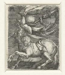 Centaur bærer en gryde med ild
