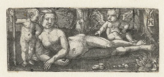 Liggende Venus med to putti