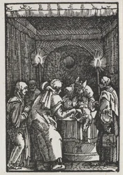 Menneskets fald og forløsning: Joachims offer afvist af ypperstepræsten, ca. 1515.