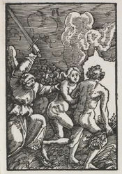 Menneskets fald og forløsning: Uddrivelsen fra Eden, ca. 1515.