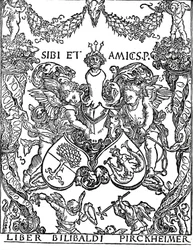 Bogplade af Willibald Pirkheimer, c1502-1503, 1906