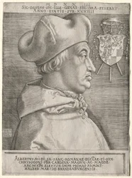 Kardinal Albrecht af Brandenburg - Den store plade, 1523.
