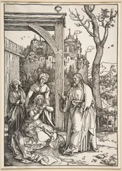 Kristus tager afsked med sin mor, fra Jomfruens liv, ca. 1504.