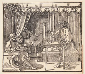Tegner tegner et portræt