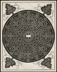 Femte knude, med et hvidt skjold med seks punkter i midten, ca. 1506