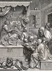 Højrelief skulptur af St Johns fødsel, 1855