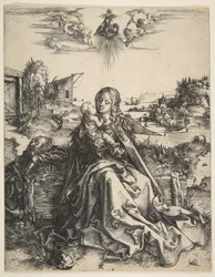 Hellig familie med en guldsmede, ca. 1495.