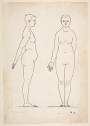 IIllustration fra Dürers Fire Books of Human Proportion, Nürnberg, 1528.n.d.