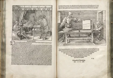 Illustration fra de fire bøger om menneskelig proportion, 1528