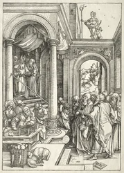 Jomfruens liv: Præsentation af den unge jomfru i templet, 1504-1505.