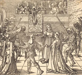 Maskeradedans med fakler, ca. 1516.
