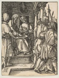 Pilatus vasker sine hænder, fra Den lille lidenskab, ca. 1509.