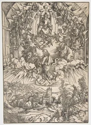 Sankt Johannes foran Gud og de ældste, fra The Apocalypse.n.d.