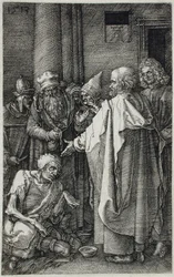 Sankt Peter og Johannes helbreder en lam ved templets port