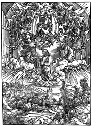Scene fra Apokalypsen, Johannes foran Gud Faderen og de fireogtyve ældste, 1498, 1936.