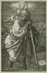 St. Christopher vender mod venstre