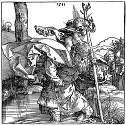 St. Christopher bærer Kristusbarnet, 1511, 1936