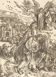 Englen med nøglen til det bundløse hul, 1498.