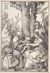 Den hellige familie med Joachim og Sankt Anne