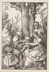 Den hellige familie med Joachim og Sankt Anne