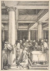 Præsentationen i templet, fra Jomfruens liv, ca. 1505.