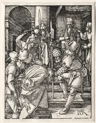 Den lille lidenskab: Kristus før Annas, 1509-1511.