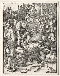 Den lille lidenskab: Kristus bliver naglet til korset, 1509-1511.