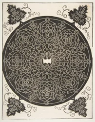 Den tredje knude. Sammenflettet Roundel med Otte Kranse og et Skulpet Skjold i..., 1521 før.