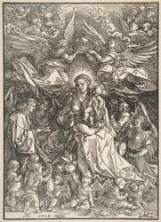 Jomfruen omgivet af mange engle, 1518.