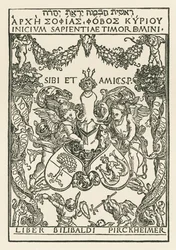Exlibris af Willibald Pirckheimer, ca. 1502 (træsnit)