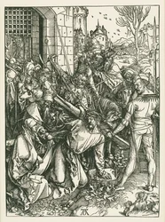 Kristus bærer korset, ca. 1498-99 (træsnit)