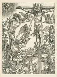 Korsfæstelse (Den store Golgata), ca. 1496-00 (træsnit)