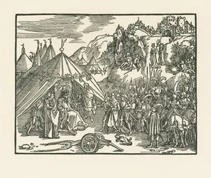 Judith bliver ført til Holofernes