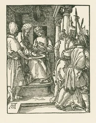 Pilatus vasker sine hænder, ca. 1509 (træsnit)