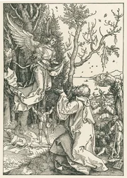 Englen, der bringer budskabet til Joachim, ca. 1504 (træsnit)