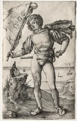 Den burgundiske fanebærer, ca. 1500 (gravering)