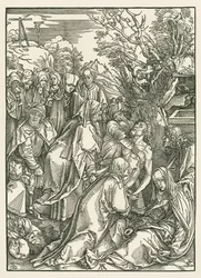 Begravelsen, ca. 1496-97 (træsnit)