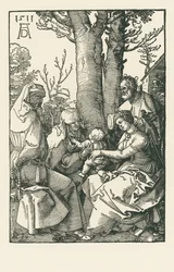 Den hellige familie med Joachim og Anna under et træ