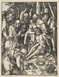 Klagesangen, fra den lille lidenskab, ca. 159 (træsnit)