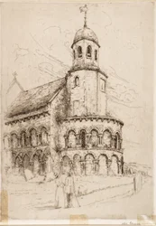 Leuchars Church (Norman Apse) (radering)