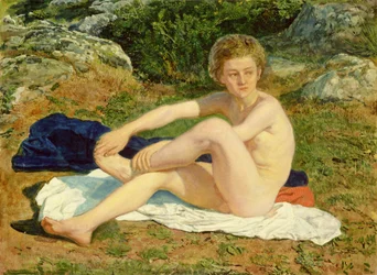 En nøgen dreng, studie til „Kristi åbenbaring for folket“, 1840-50