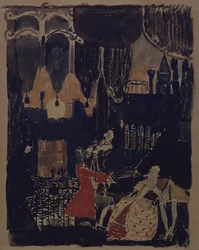 Scenedesign til operaen Mozart og Salieri af N. Rimski-Korsakov, 1902