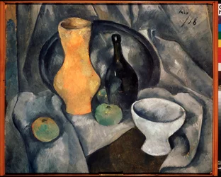 Stilleben. Alexander Vasilyevich Shevchenko (Alexander Shevchenko) (1883-1948), olie på lærred