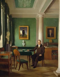 Portræt af prins Viktor Pavlovich Kochubey i hans atelier