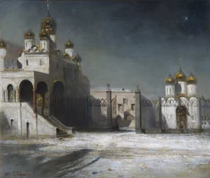 Katedralpladsen i Kreml om natten, 1878