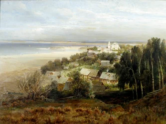 Pechersk klosteret. Maleri af Alexei Savrasov (Savrasov) (1830-1897)