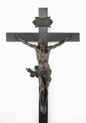 Krucifiks, ca. 1646 (bronze, pæretræ med ebonisering og farvning)